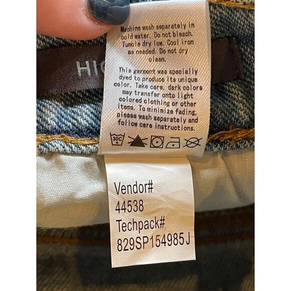 Kendall‎ & Kylie Blue Denim Distressed Bohemian High Rise Jean Shorts Size 1 - Picture 8 of 8